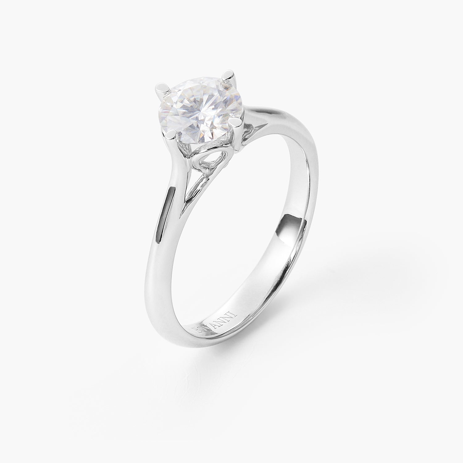 Ladies Solitaire Diamond Engagement Ring, Platinum 4 Claw Set Design, Oval  Cut Lab Grown Diamond 1.36ct - Blair and Sheridan